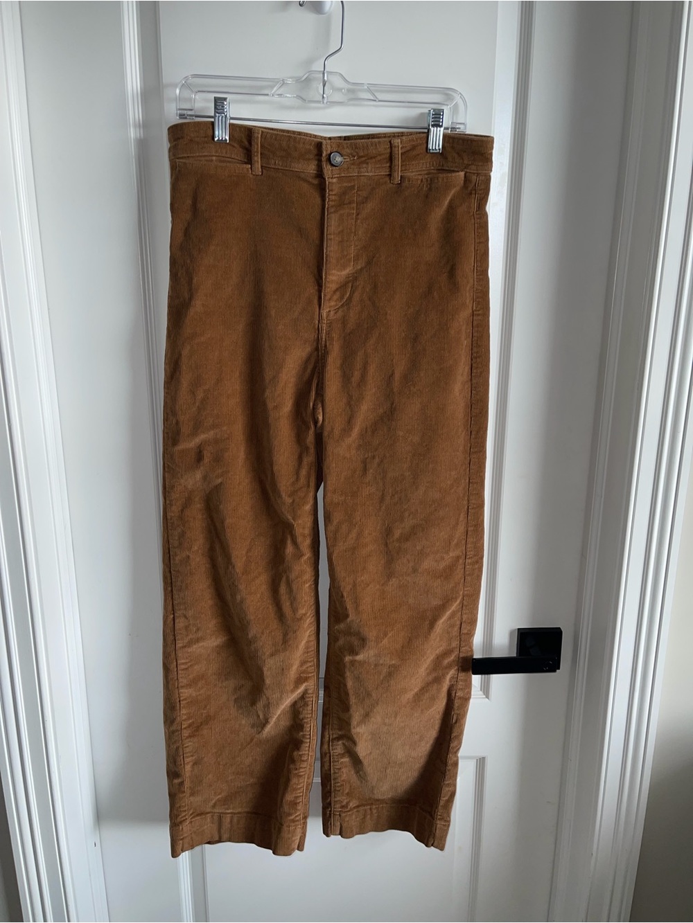 Everlane Corduroy Wide Leg Pants Women’s Size 12 Camel Brown High Rise Trousers